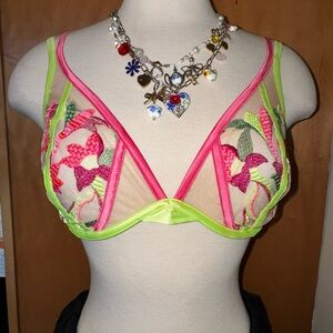 NWT - For Love & Lemons Petunia Embroidered Underwire Bra